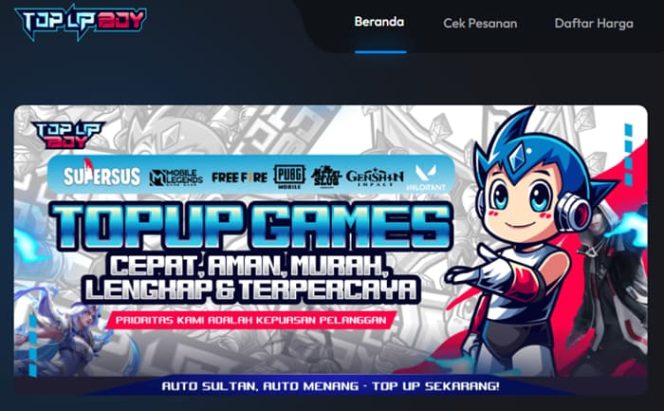 
 Top Up Boy: Tempat Top Up Game Murah, Cepat, dan Aman untuk Semua Gamer